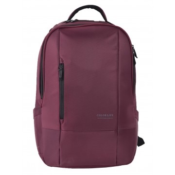 Σάκος πλάτης laptop 45Χ30Χ20εκ COLORLIFE 4002 μπορντό